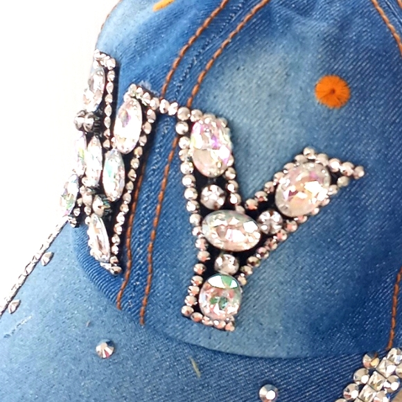 NY Bling 💎 Denim Baseball Cap - Picture 2 of 12